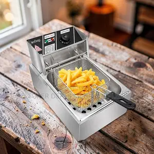 Hassle-Free 4l/6l/10l Electric Single Tank Stainless Steel Deep Fryer