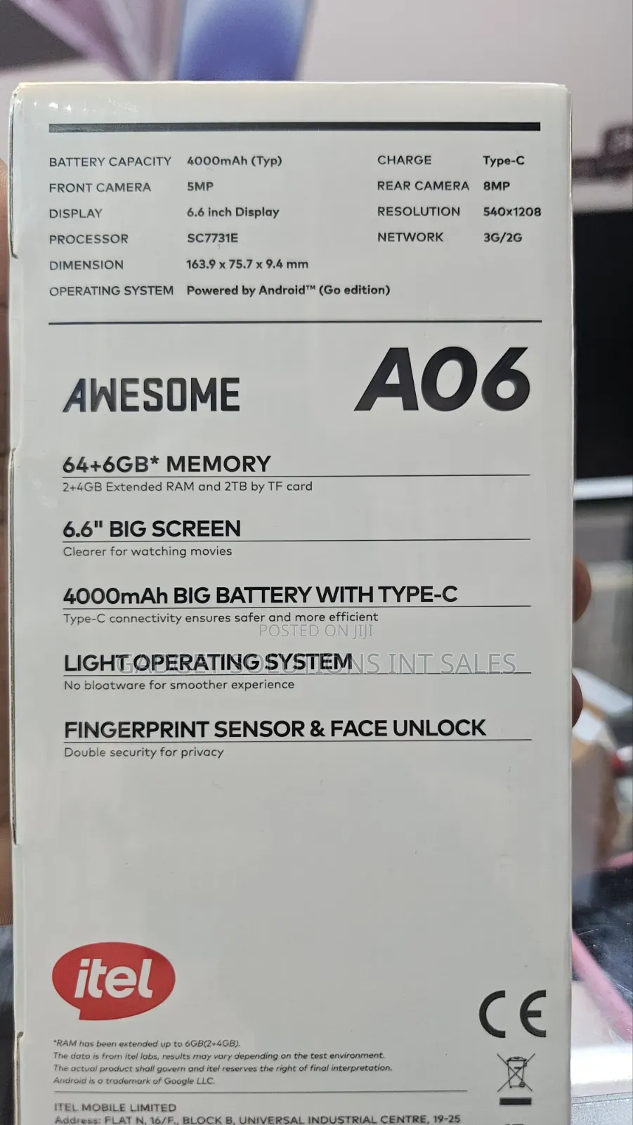 New Itel A06 64 GB Gray