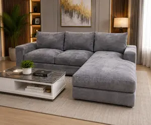 Modern Grey L-Shaped Sectional Sofa