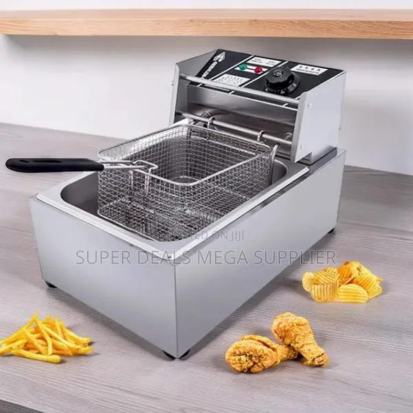 Long-Lasting 4l/6l/10l Electric Single Tank Stainless Steel Deep Fryer