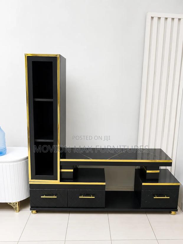 Black New Modern TV Stand - thumbnail 2