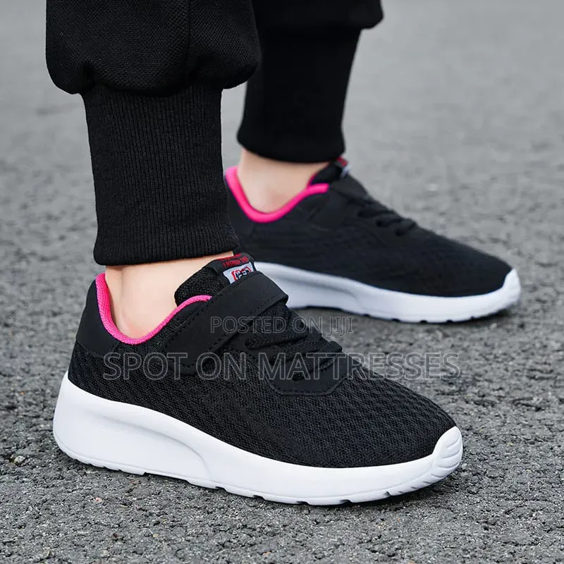 Now Available! Black Pink and Black Yellow Sneakers. Sizes 28-40.
