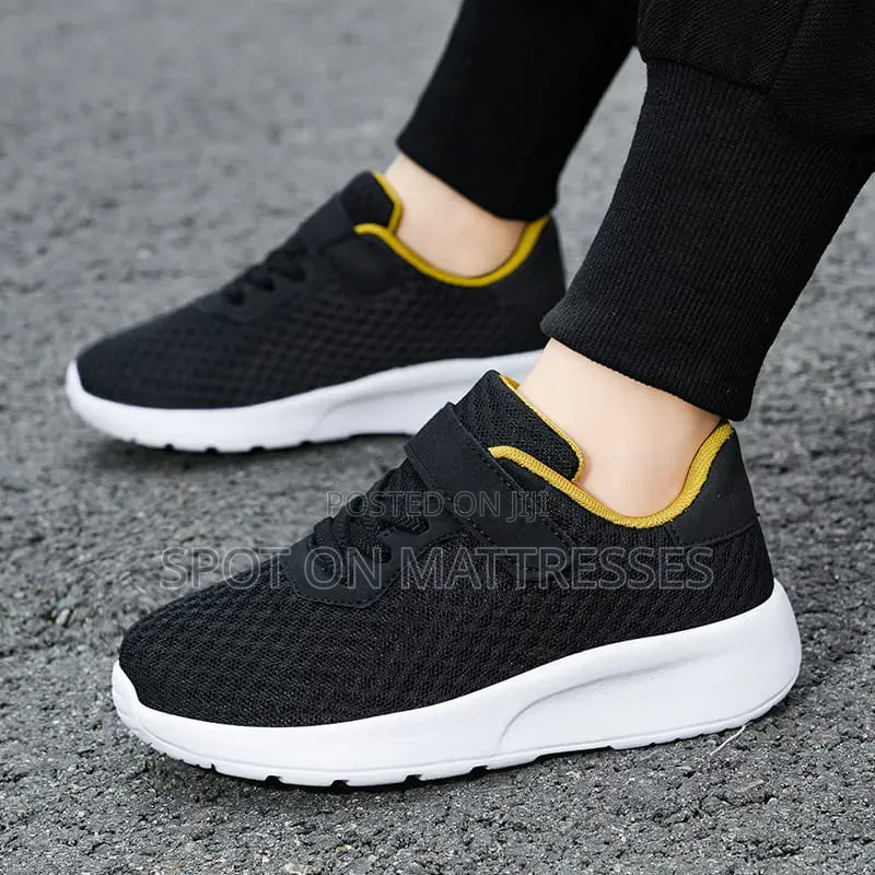 Now Available! Black Pink and Black Yellow Sneakers. Sizes 28-40.