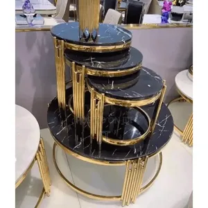 4 in 1 Executive Pure Marble Table
