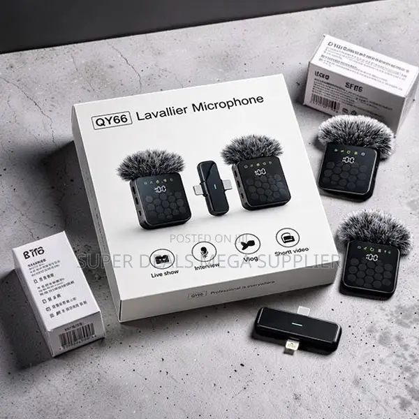 Creator-Friendly 3 in 1 Dual Mics Wireless Lavalier Microphone