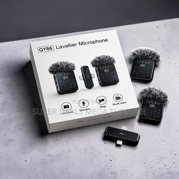 Presentation-Ready 3 in 1 Dual Mics Wireless Lavalier Microphone