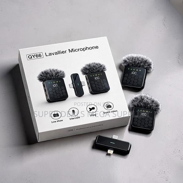 Interview-Ready 3 in 1 Dual Mics Wireless Lavalier Microphone