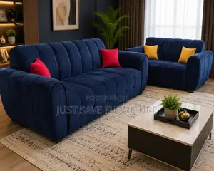 Luxury Navy Blue 3+2 Sofa Set