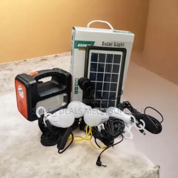 Dat at-9011b Portable Solar Lighting Kit With Bluetooth and Fm Radio