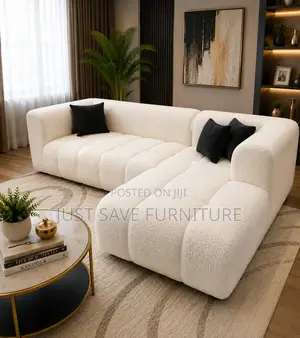 White BUBBLE L-Shaped Sectional Sofa