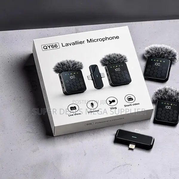 High-Performance 3 in 1 Dual Mics Wireless Lavalier Microphone