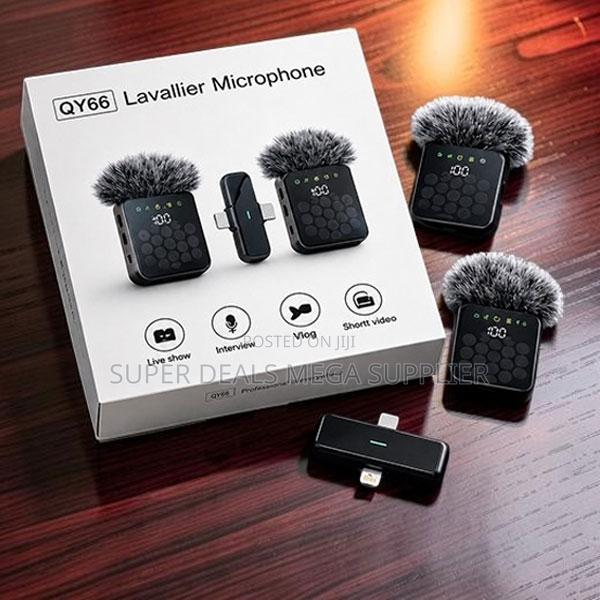 Fast-Charging 3 in 1 Dual Mics Wireless Lavalier Microphone