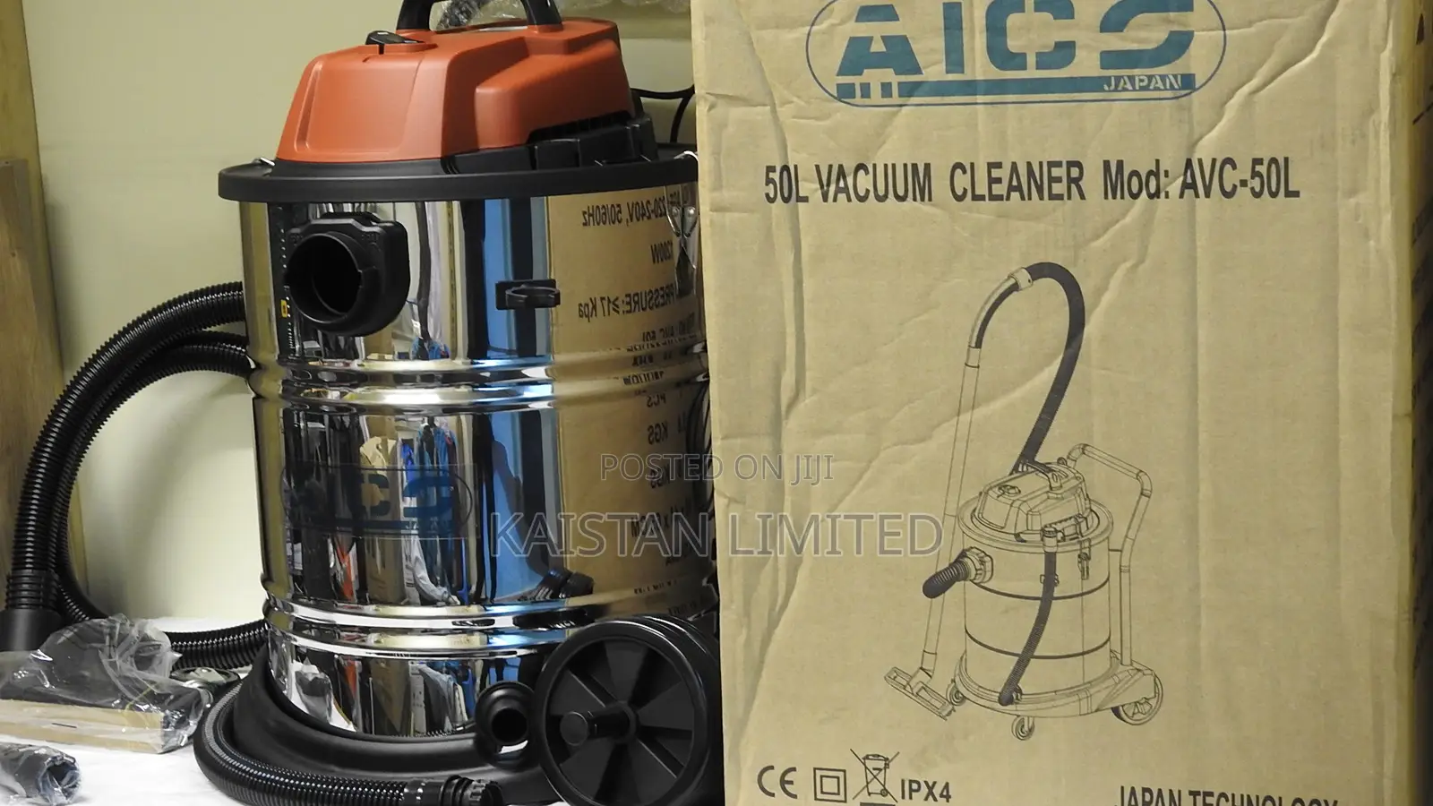 Aico 50L Wet and Dry Vacuum Cleaner - Heavy Duty Industrial Suction
