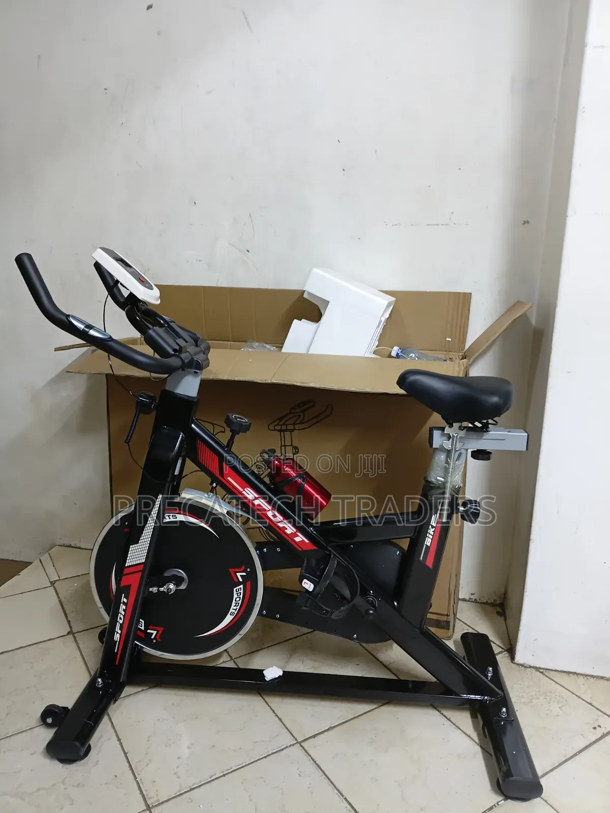 Fitness Spin Bike With Comfortable Seat LCD Monitor