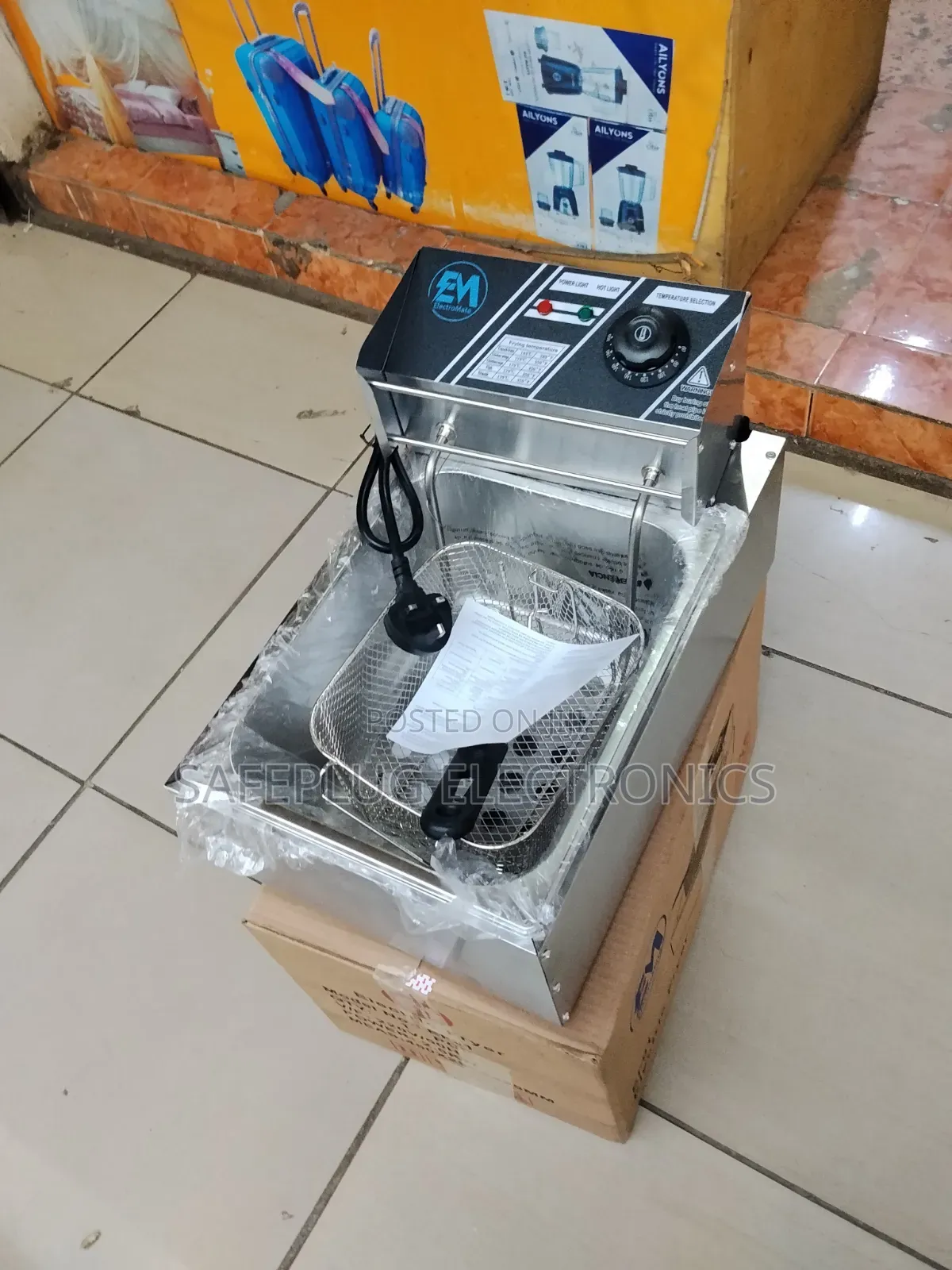 Heavy Duty 6L Stainless Steel Deep Fryer – ElectroMate
