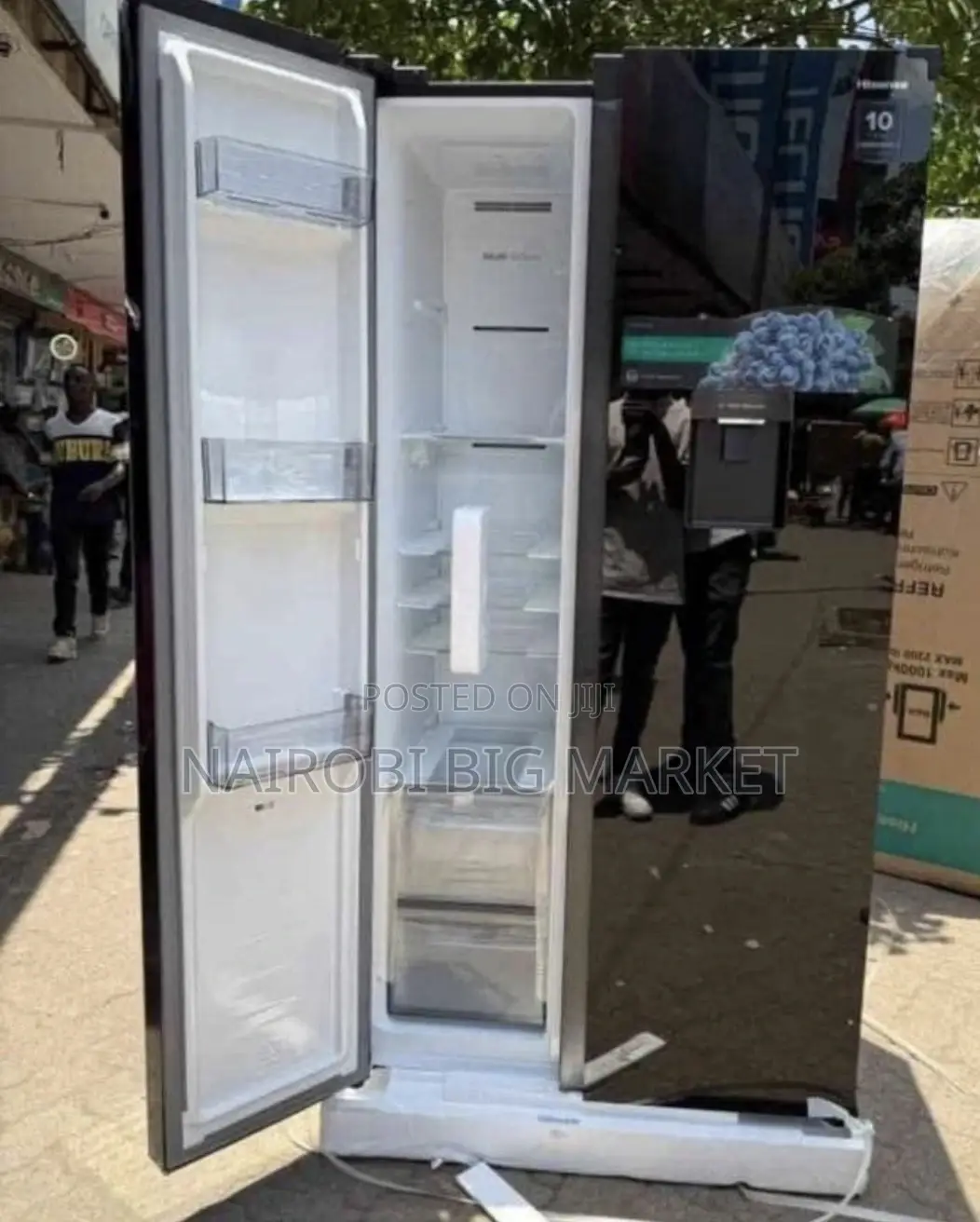 Hisense Side by Side Glass Door Fridge