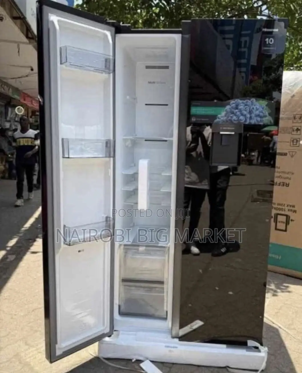 Side by Side 541L Glass Door Fridge