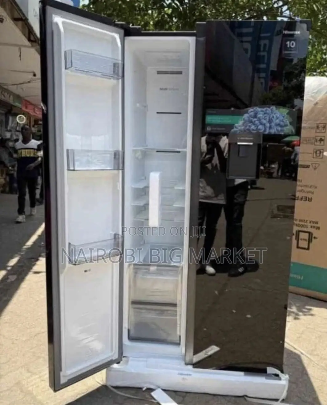 Side by Side 541L Glass Door Fridge