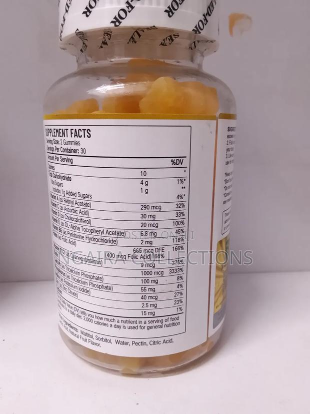 MULTI - VITAMIN GUMMIES - Vit a C D E B6 B12 Folate , Biotin , Cal Zn - thumbnail 2
