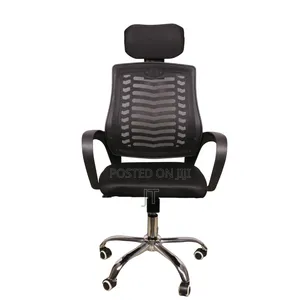 Secretarial Mesh Office Chair With Headrest