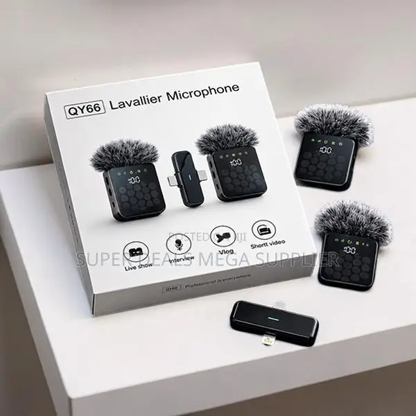 Efficient Reliable 3 in 1 Dual Mics Wireless Lavalier Microphone