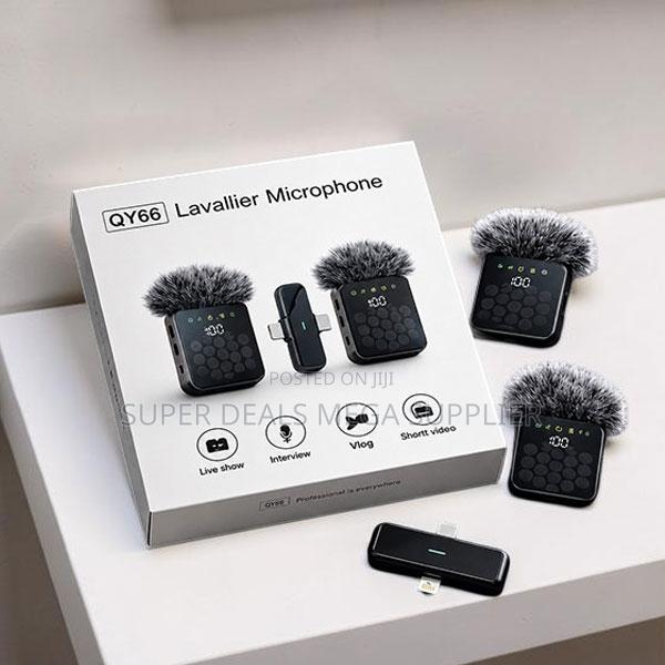 30-Foot Wireless Range 3 in 1 Dual Mics Wireless Lavalier Microphone - main view
