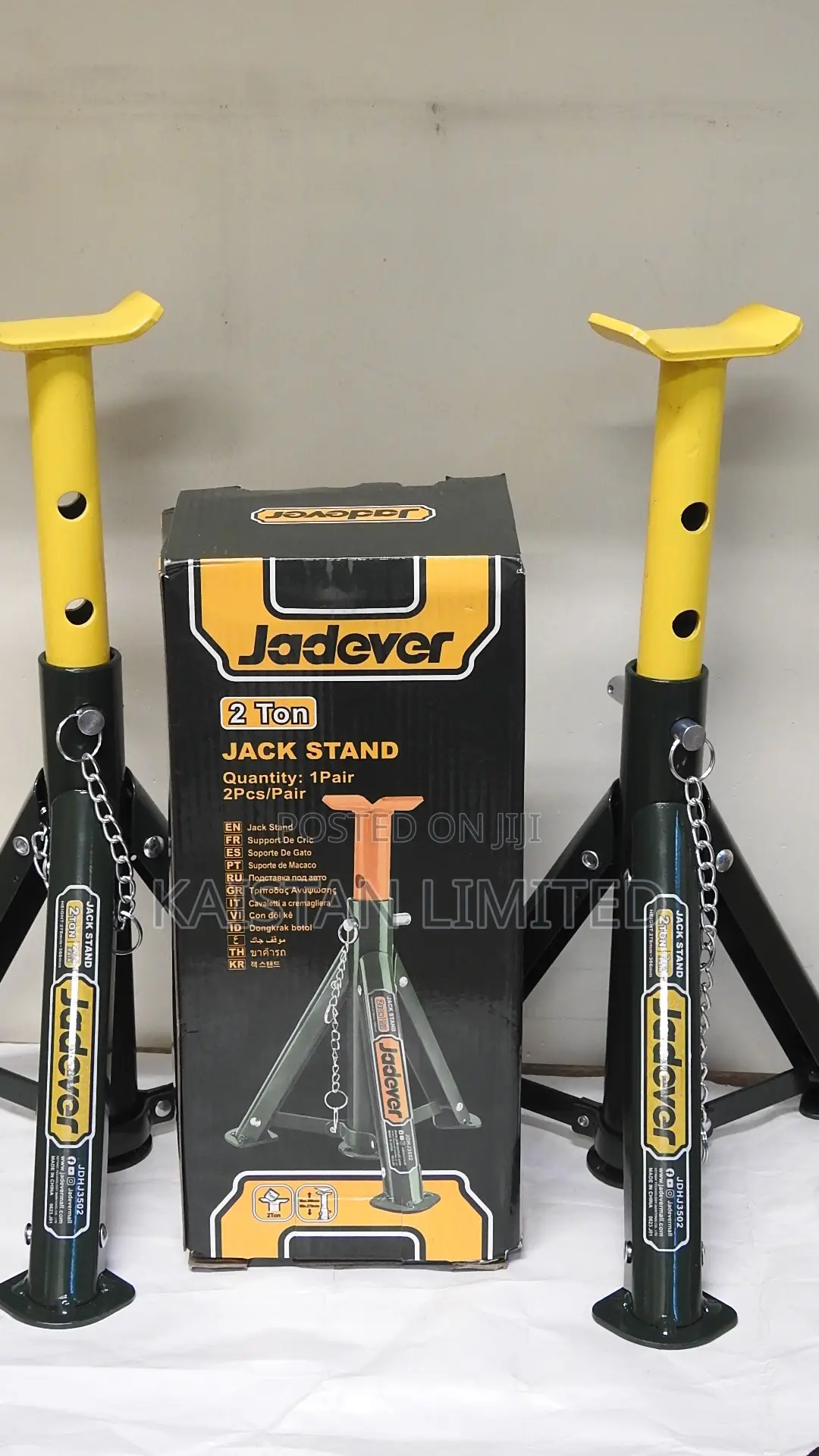 Jadever Professional 2-Ton Auto Repair Lift Stands - Heavy Duty Pair