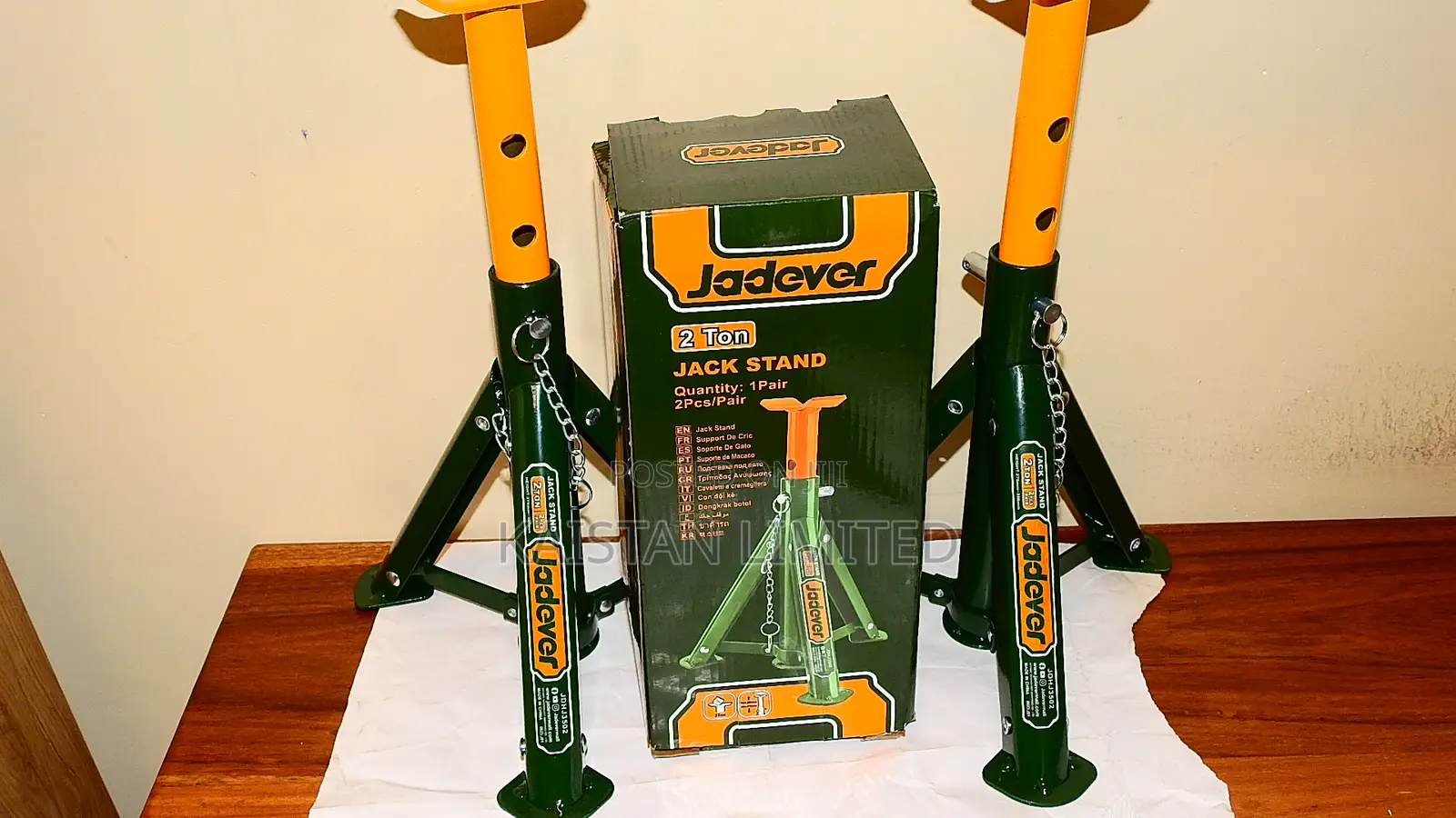 Jadever 3T Adjustable Auto Lift Stands - High Vehicle Jack Stand Pair