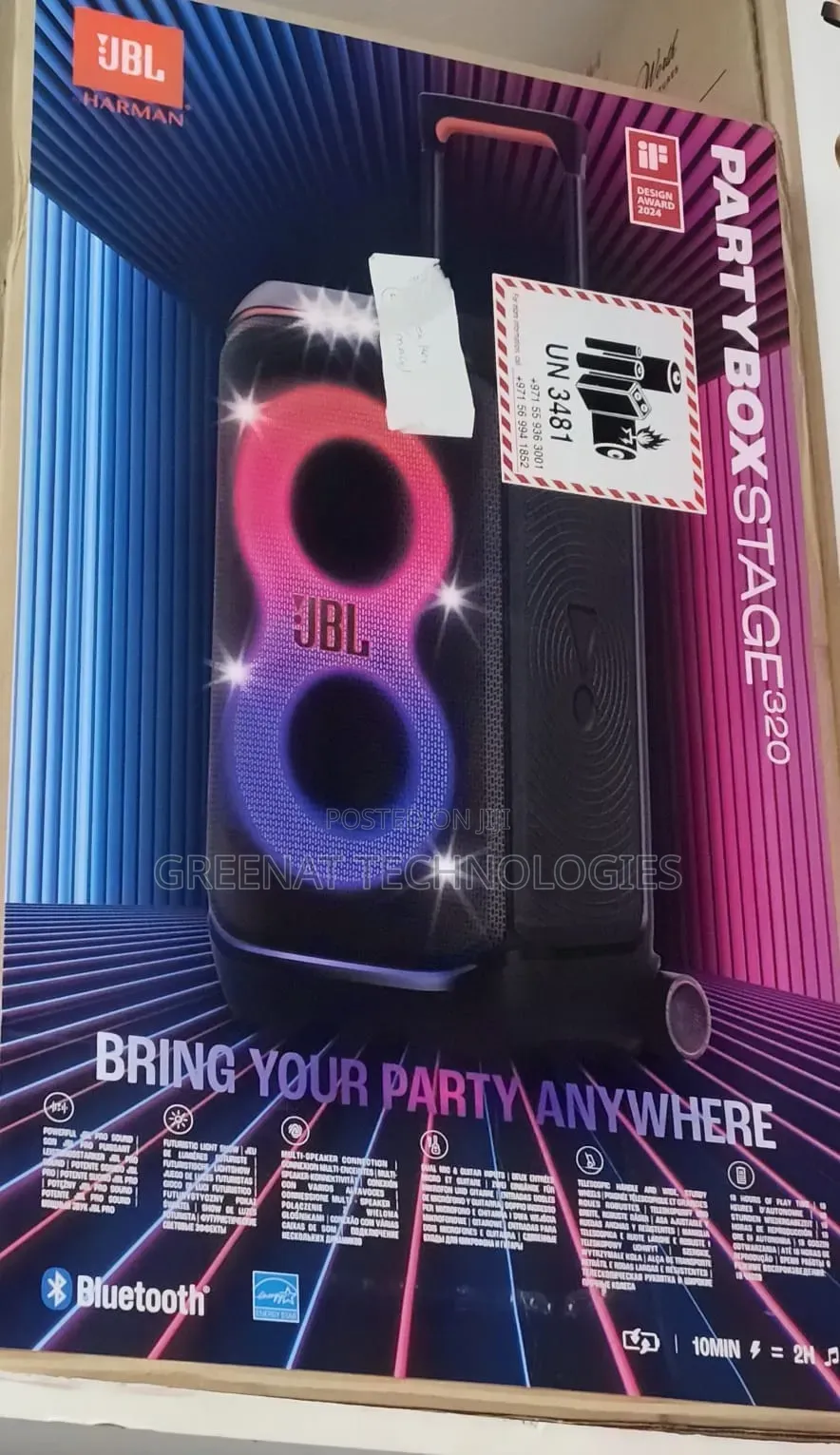 JBL PARTYBOX STAGE 320 240Watts RMS JBL Original Pro Sound 18hrs Play