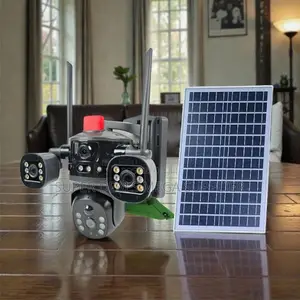 V380 Pro 20MP 4G PTZ Rotating Triple Lens Solar Camera Wide Area View