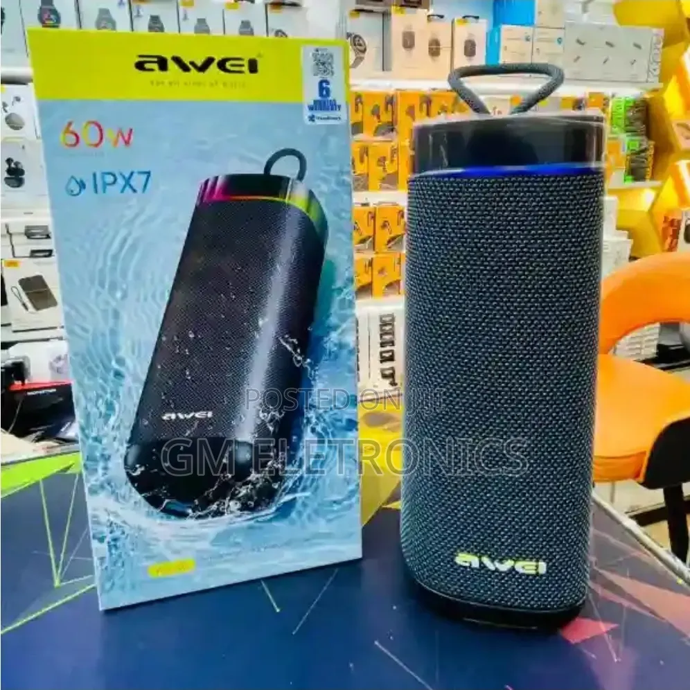 AWEI KA66 60W IPX7 Waterproof Bluetooth Speaker With RGB Lights
.