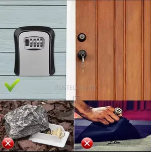 Wall-Mounted Key Lock Box Full Metallic 4-Digit Combination