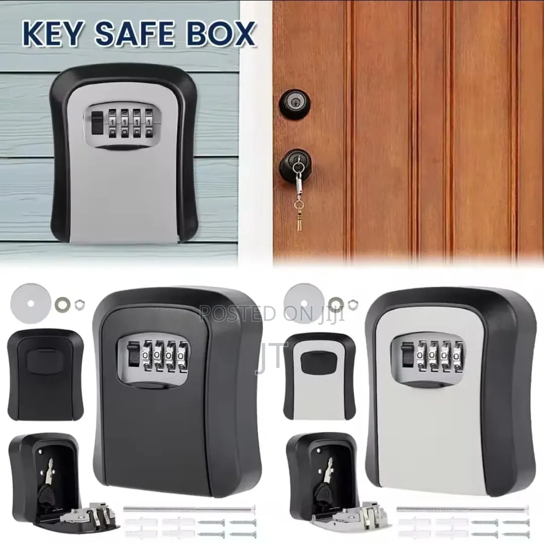 Wall-Mounted Key Lock Box Full Metallic 4-Digit Combination