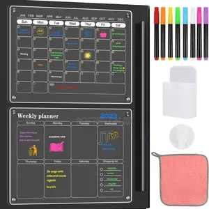 2 PCS Set Magnetic Montly/ WEEKLY Fridge Planner