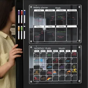 2 PCS Set Magnetic Montly/ WEEKLY Fridge Planner