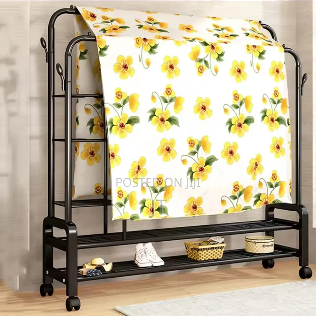 Double Layer Garment Rack Clothes Hanger (Size:110 X150 X 57cm)