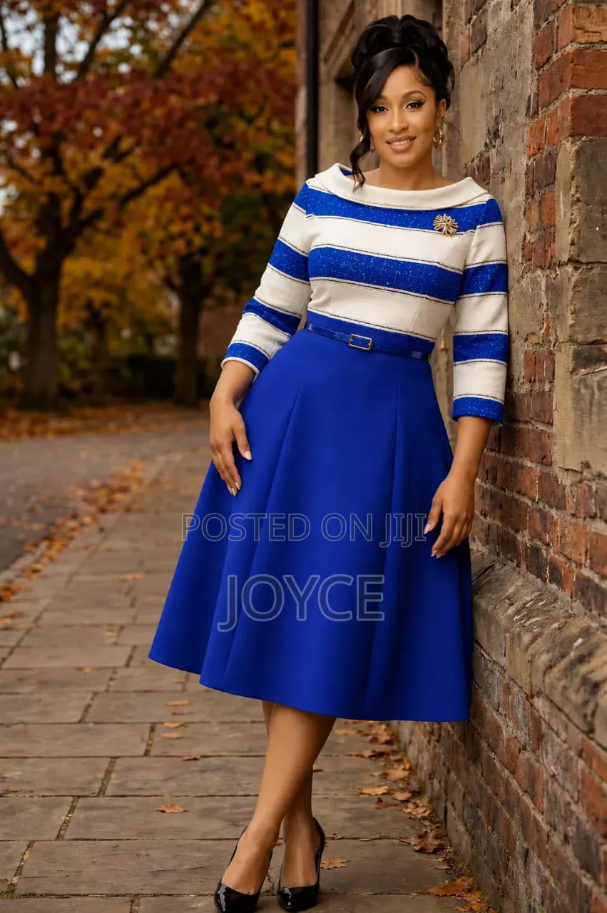 Skater Dress With a Falling Neck