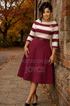 Skater Dress With a Falling Neck