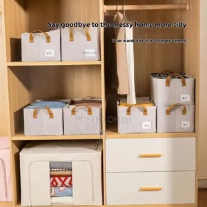 New Design Collapsible Fabric Storage Basket (50cm X 35cm X 24cm)