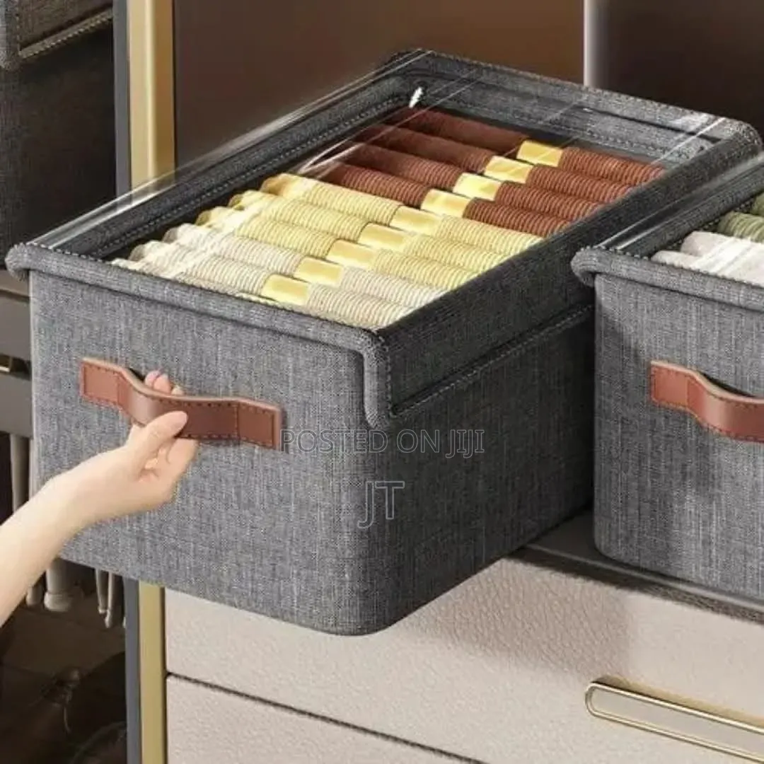 Collapsible Fabric Organizer Storage Basket (50cm X 35cm X 24cm)