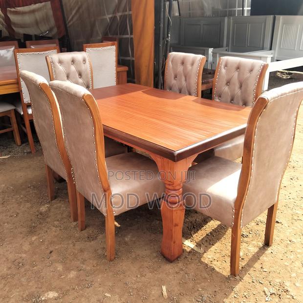 Modern Six-Seater Upholstered Dining Set Collection - thumbnail 2