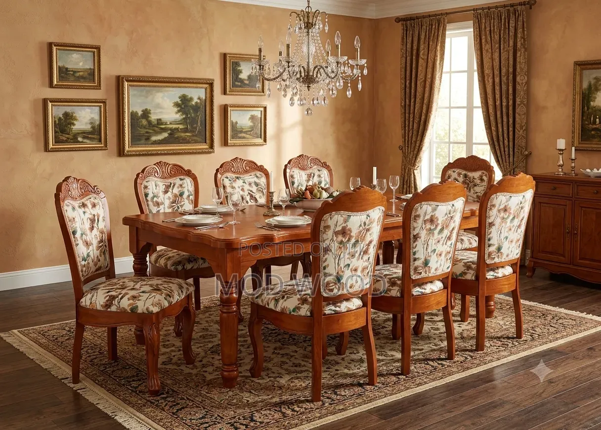 Royal Heritage Eight-Seater Solid Wood Dining Set