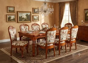 Royal Heritage Eight-Seater Solid Wood Dining Set