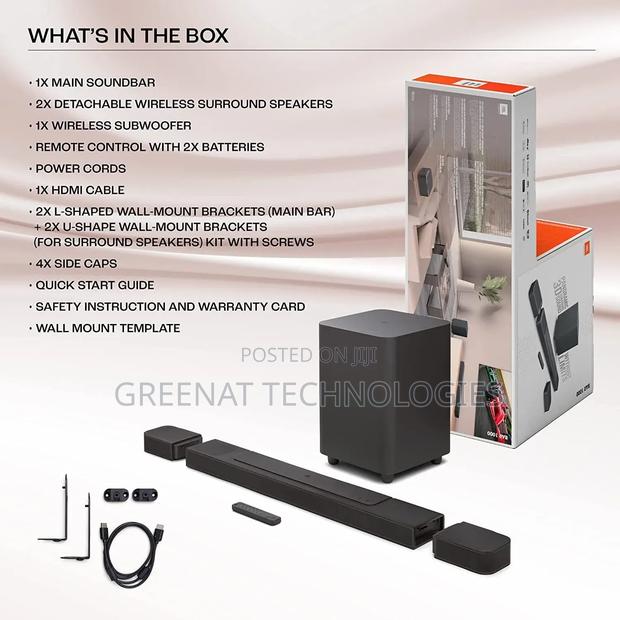 JBL Bar 1000 Mk2 - 960w Genuine JBL True 3d Surround Dolby Atmos 7.1.4