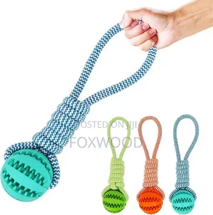 Dog Ball With Rope Tug of War Toy Interactive Dog Toy