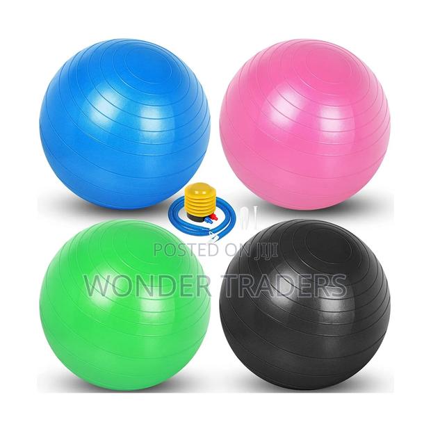 Anti-Burst Yoga Ball for Physical Fitness Exercises PLUS a FREE. 75cm