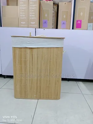 Eco-Friendly Foldable Bamboo Laundry Basket 
Brown