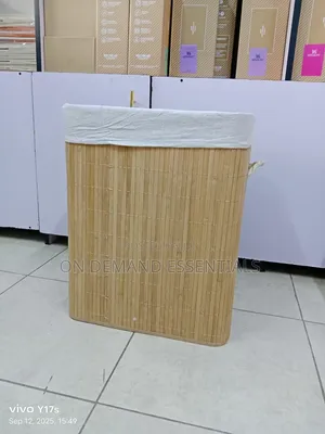 Eco-Friendly Foldable Bamboo Laundry Basket 
Brown