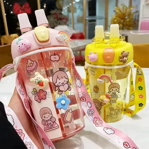 Cartoon Themed Partioned Water Bottle