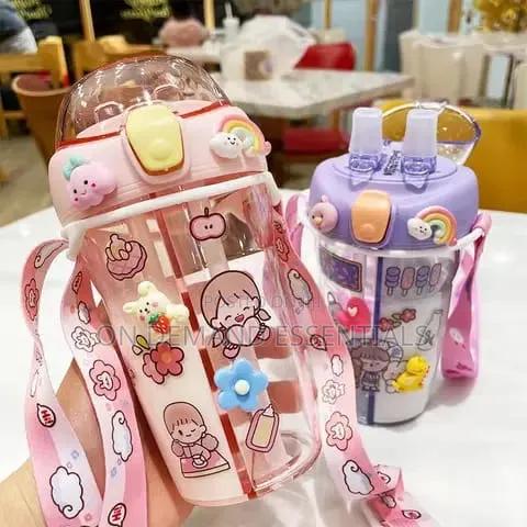 Cartoon Themed Partioned Water Bottle - thumbnail 2